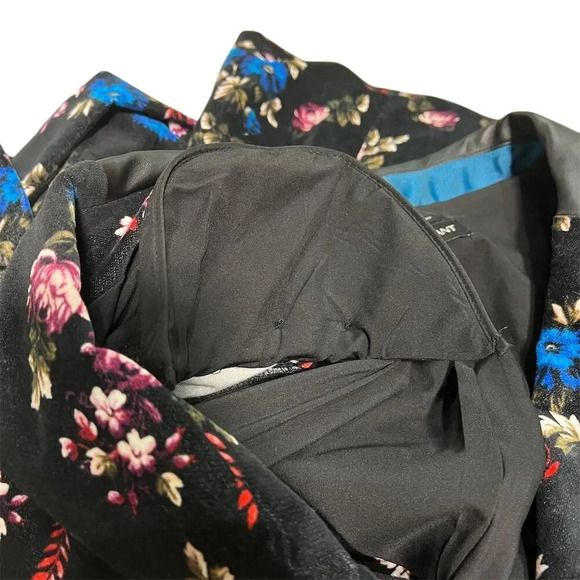 Lane Bryant Women's Size 18 Black Floral Blazer One-Button Mid-Length - Picture 9 of 13